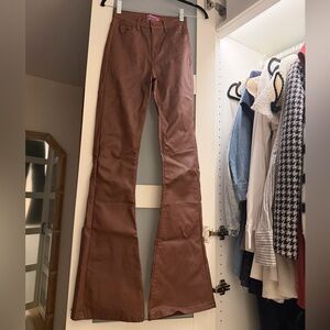 Edikted Brown Leather Pants